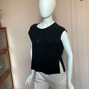 Everlane silk shell blouse, buttons down back